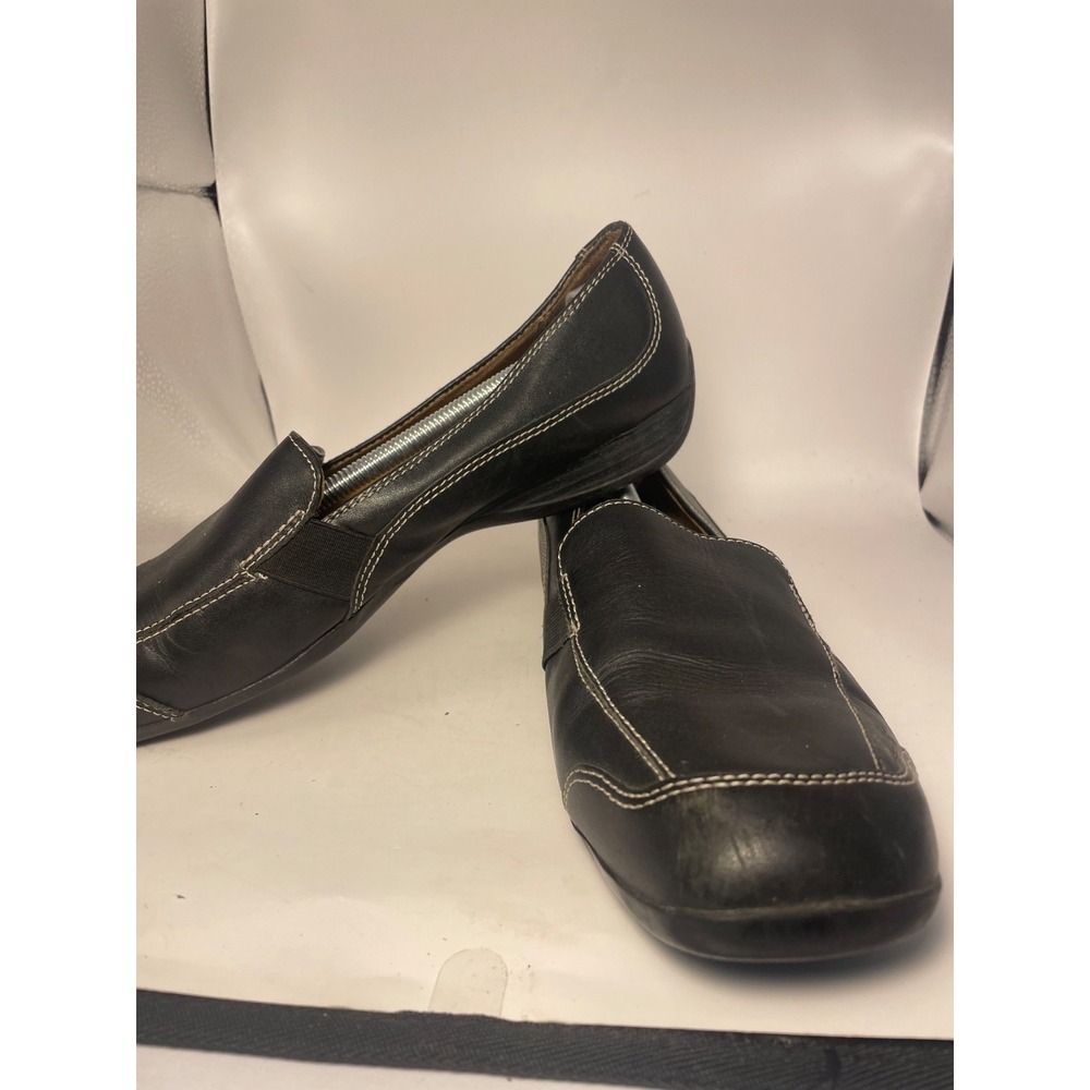 Natural Soul By Naturalizer Leather Slip On‎ Loafer black  Women's 10